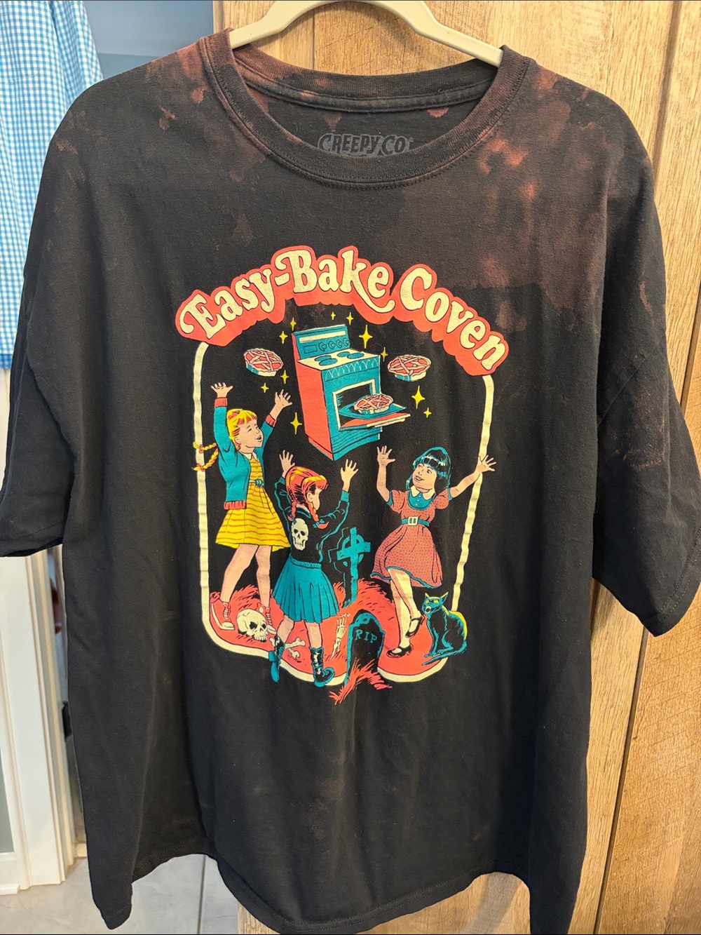 2X Easy-Bake Coven Black Graphic Tee for project tie dye Halloween retro unisex